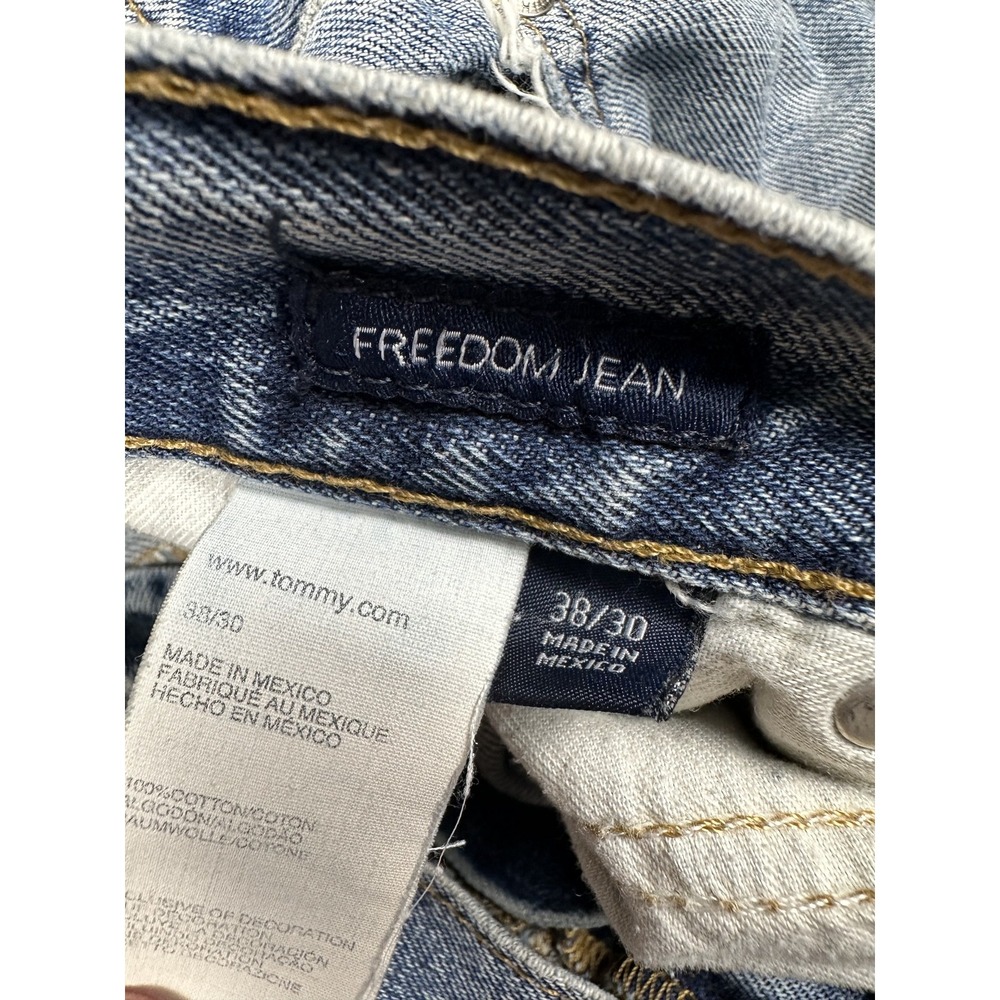 Vintage Tommy Hilfiger Jeans Mens 38x30 Y2K Grunge‎ Distressed Baggy Thrashed - Picture 6 of 13
